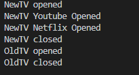 output of code after interface segregation